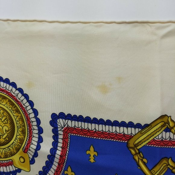 Hermes scarf Carre 90 Blue Silk100% - Picture 6 of 9